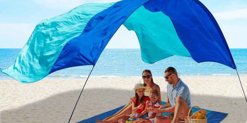 Beach Sunshade Canopy on tropical beach